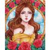 5D Diamond Painting Cartoon Girl Portrait Full Round Diamond Embroidered Mosaic Set Home Decoration
