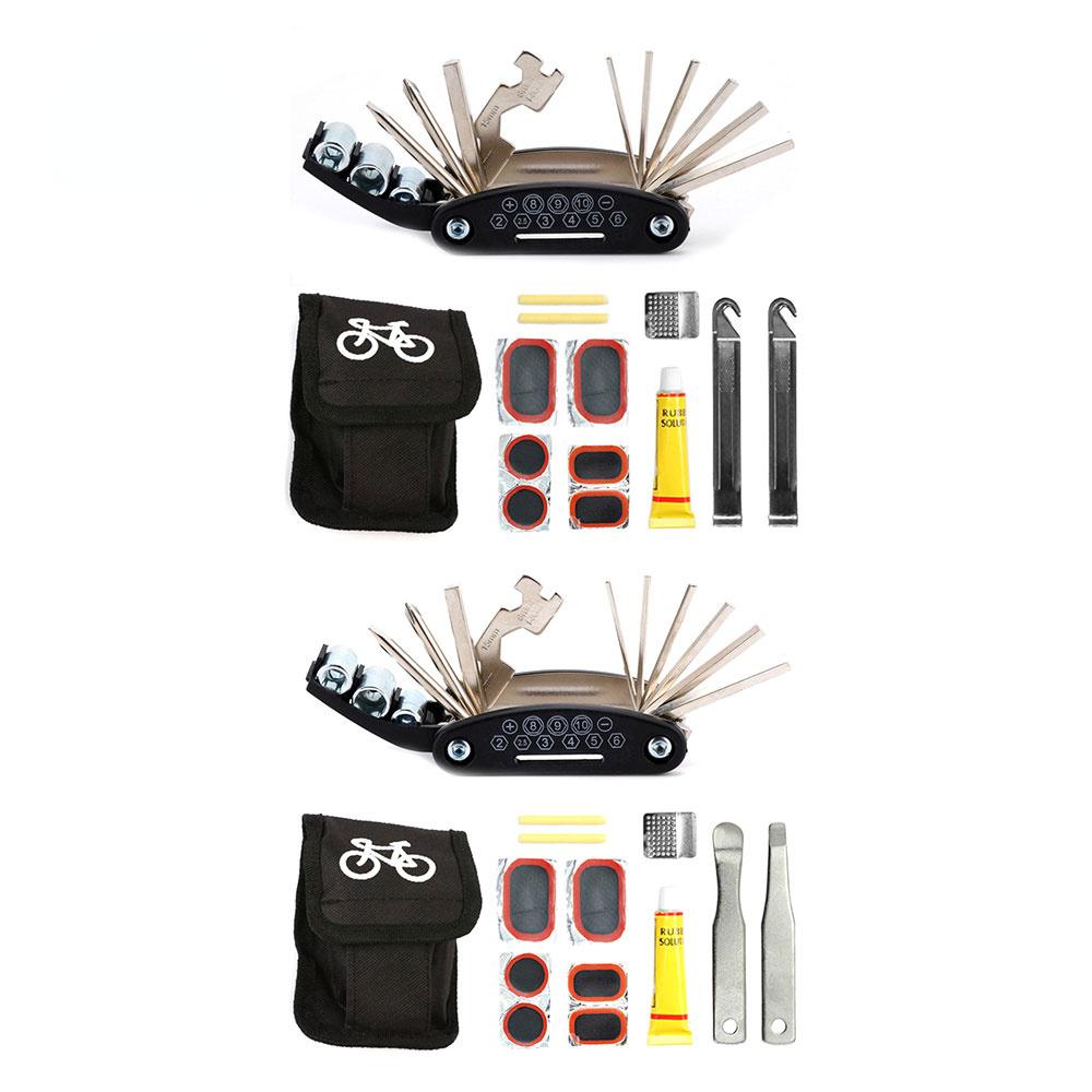 Bicycle Repair Tools Kit Bike Accessories Multi Tool Set With Pump Tire Patch Portable Mountain Road Bike Tire Repair Tool Set