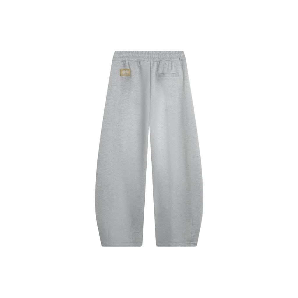 Li Ning Sports Lifestyle Series Loose Logo Mid-Rise Knitted Sweatpants Men Bottoms AKLV909-5