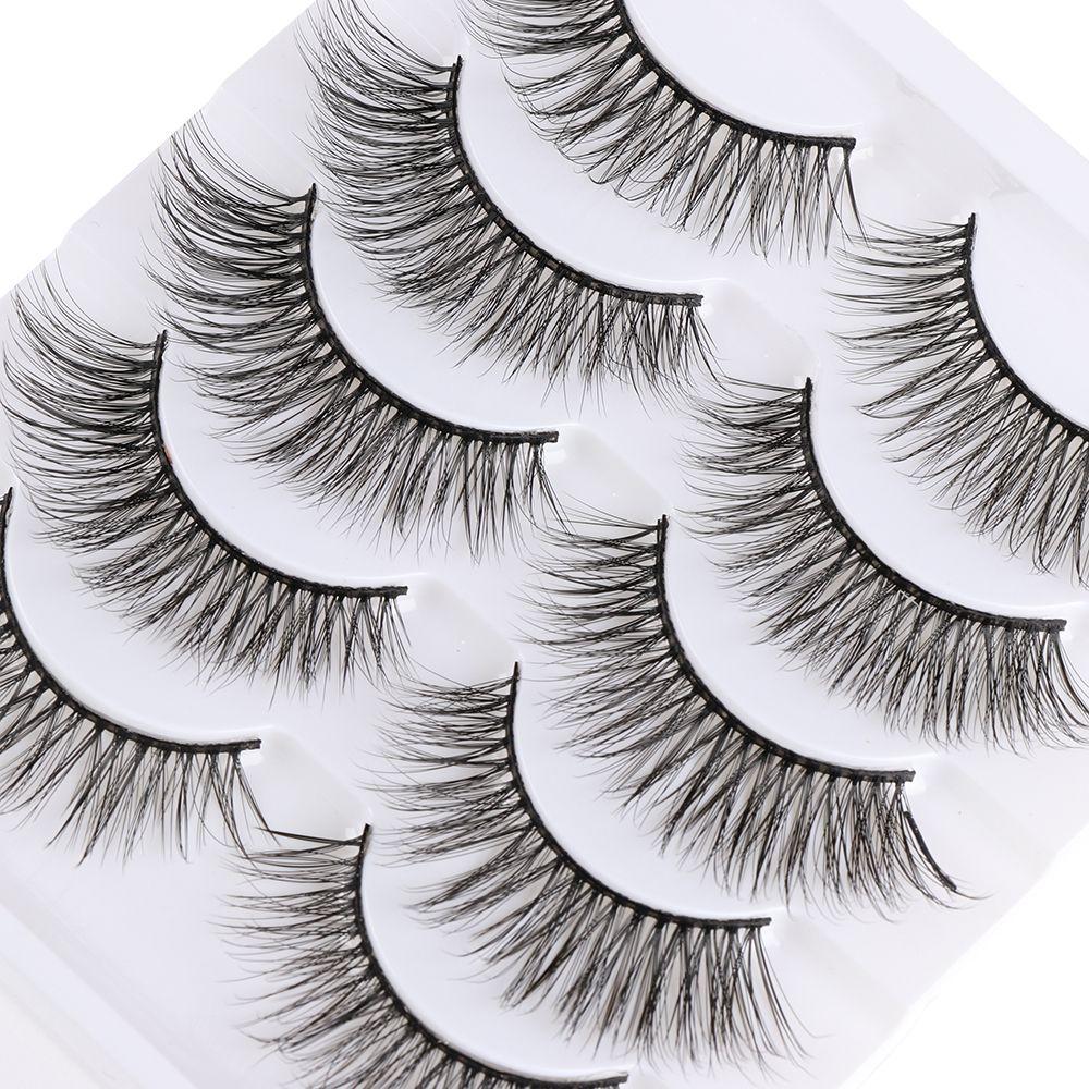 Makeup Tools Wispy Thick Cross False Eyelashes Natural Long  Eye Lash Extension 3D Soft Mink Hair