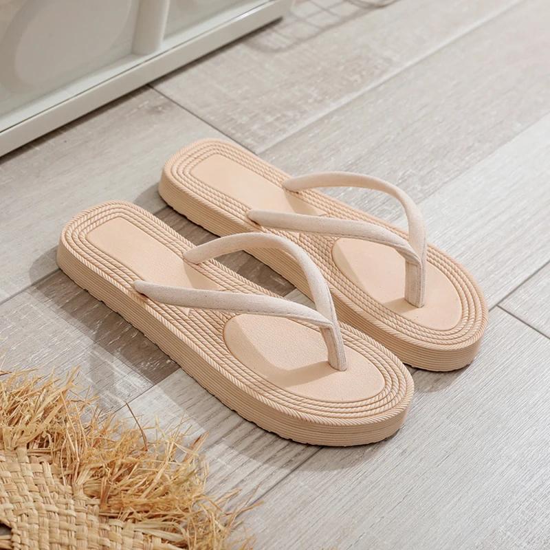 Fashion Fashion Lady Slippers Shoes Retro Women Summer Flip Flops Casual Slippers Flat Sandals Beach Open Toe Flat Slippers Slides