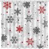 Winter Christmas Shower Curtain Bathroom Snowflake Bathroom Decoration Washable Durable Fabric Bathroom Curtain
