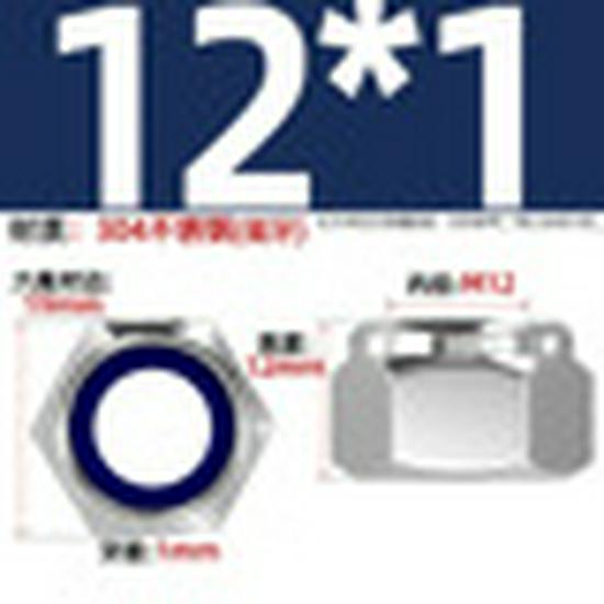 304 Stainless Steel Nylon-Insert Lock Nut DIN985