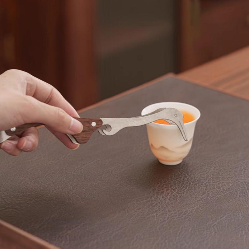 Stainless Steel Tea Brewing Tools AntiSlip Tea Ceremony Tongs for Secure Grip on Teacups and Utensils