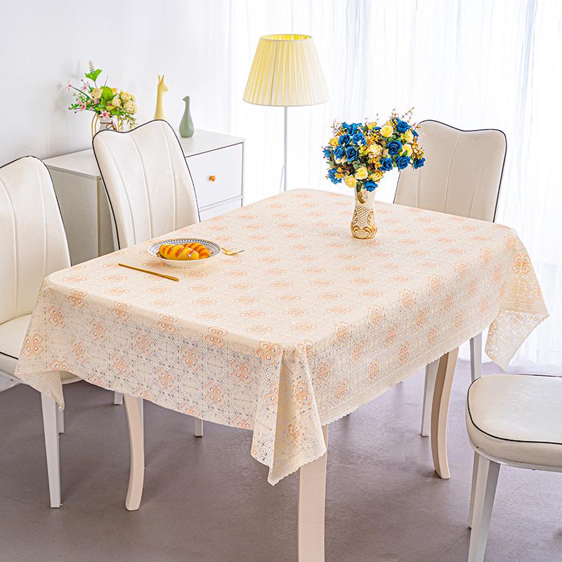 Internet Famous Waterproof & Heatproof PVC Tablecloth - Oilproof, Wash-free, Rectangular Dining & Coffee Table Mat