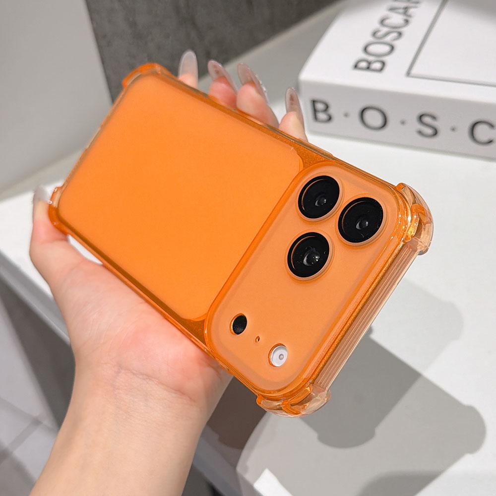 3D Airbag Matte Candy Color Clear Soft Case For For Iphone 17 16 15 14 13 Pro Max Silicone Shockproof Cover Transparent Shell fundas