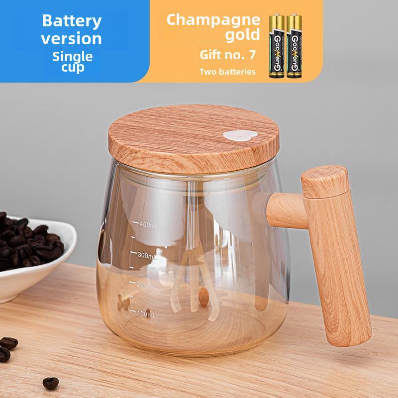 Hochwertiger Ahorn Elektrischer Rührbecher - Vollautomatische Kaffeetasse