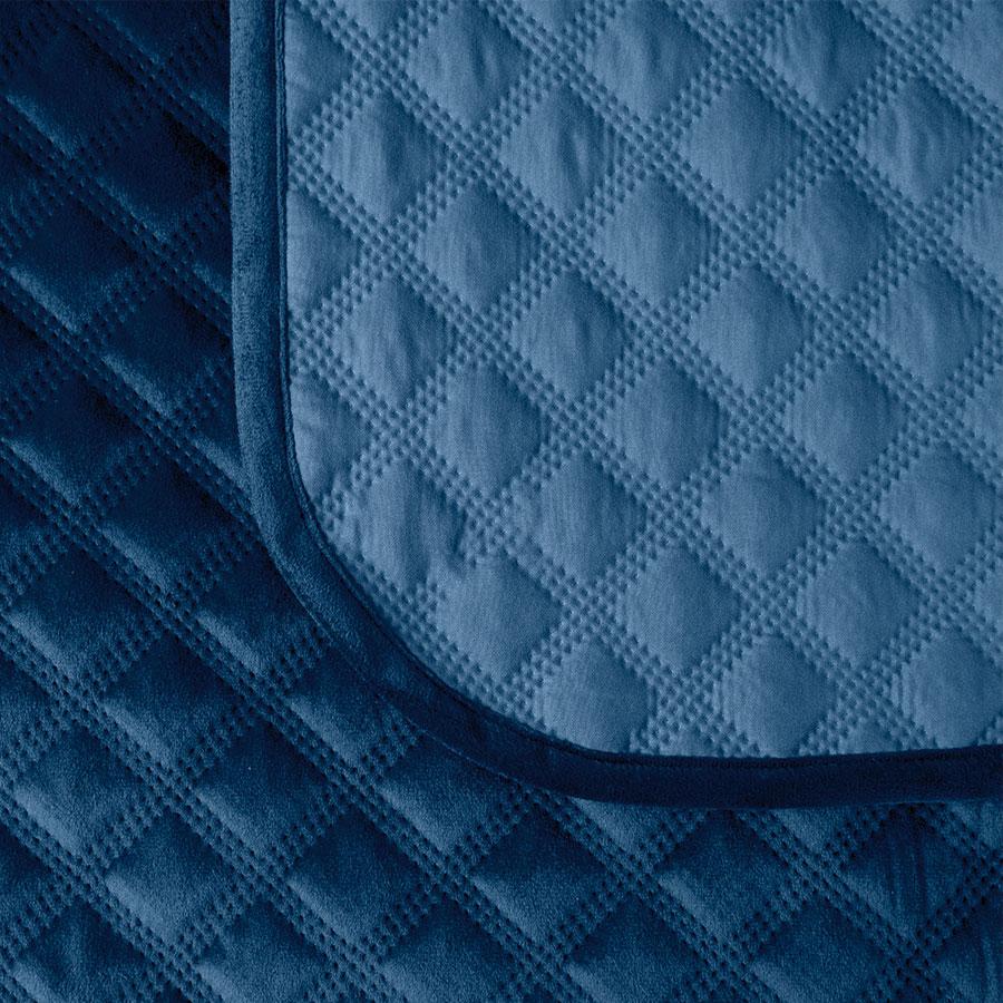 VELVI Decorative Bedspread Navy Blue Elegance 170x210cm - Velvet Comfort In Your Bedroom