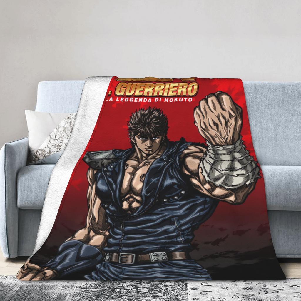 Warm Blanket Children Travel Hokuto No Ken Survivor Cute Throw Blanket  Flannel Bedspread For Living Room Funny Sofa Bed Cover