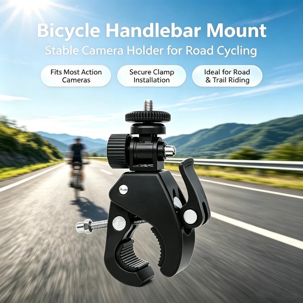 Fahrradlenkerhalterung Fahrradhalter für GoPro Hero 13 12 11 10 9 8 7 6 5 SJCAM AKASO Insta360 DJI Osmo Action Kamera Zubehör