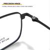 Reines Titan Ultraleichter Brillenrahmen Business Mode Vollrandbrille Herren Quadratisch Feine Textur Brillen
