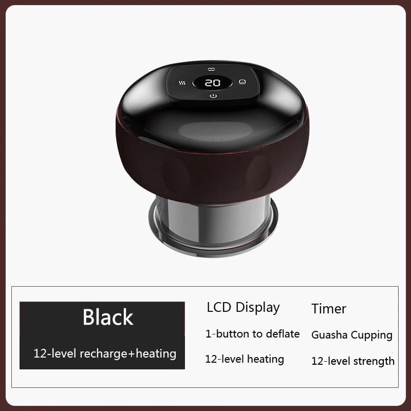 Electric Guasha Scraping Massager Vacuum Cupping Therapy Heating Fat Burner Anti Cellulite Body Massager for Home Use