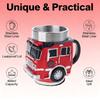 Creative Truck Shaped Firefighting Cup Stainless Steel Coffee Mug For Dad Gift For Father's Day Or Birthday
