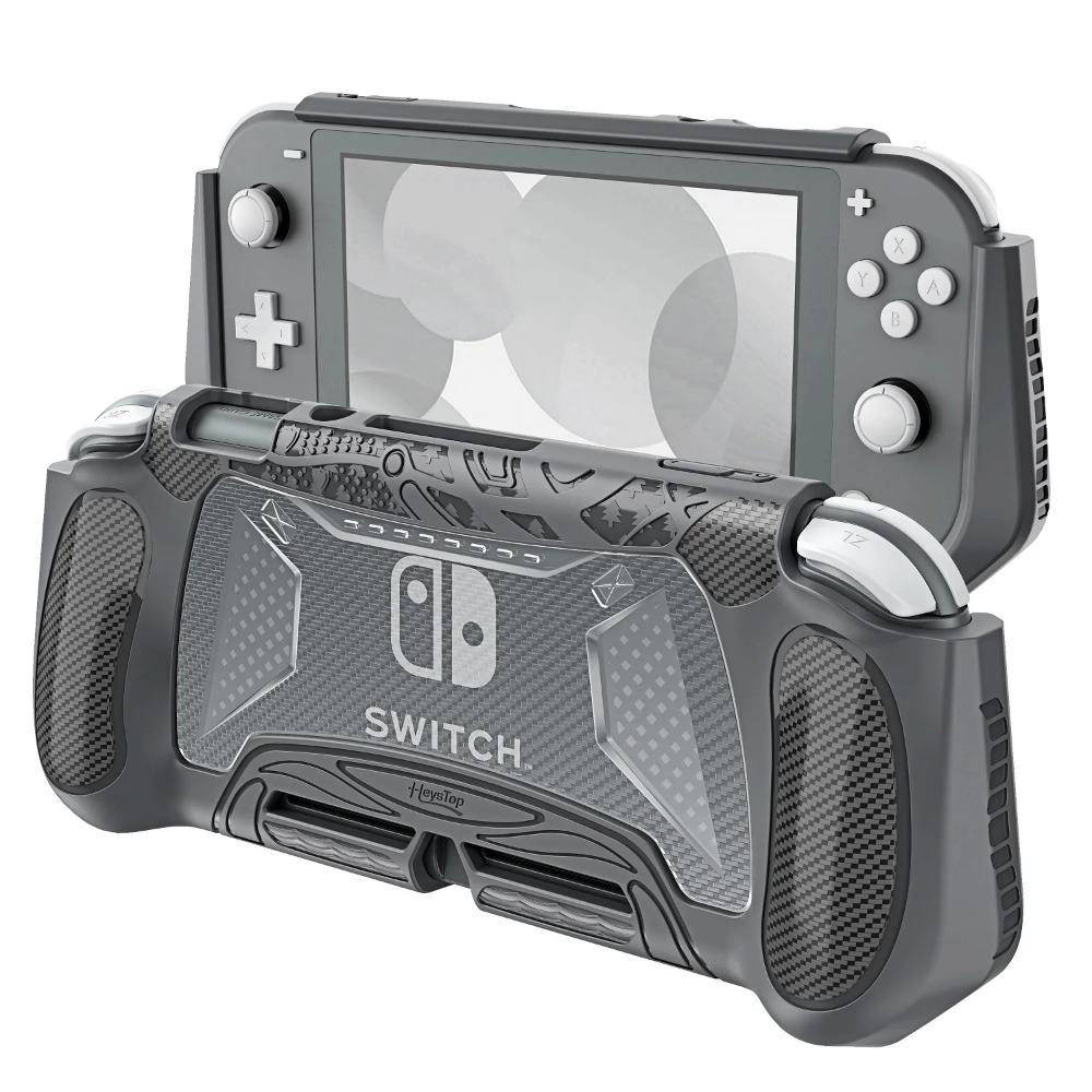 

Защитный чехол для Nintendo Switch Lite с хранилищем игровых карт Чехол-держатель для Switch Lite, устойчивый к царапинам и скольжению, устойчивый к падениям серый