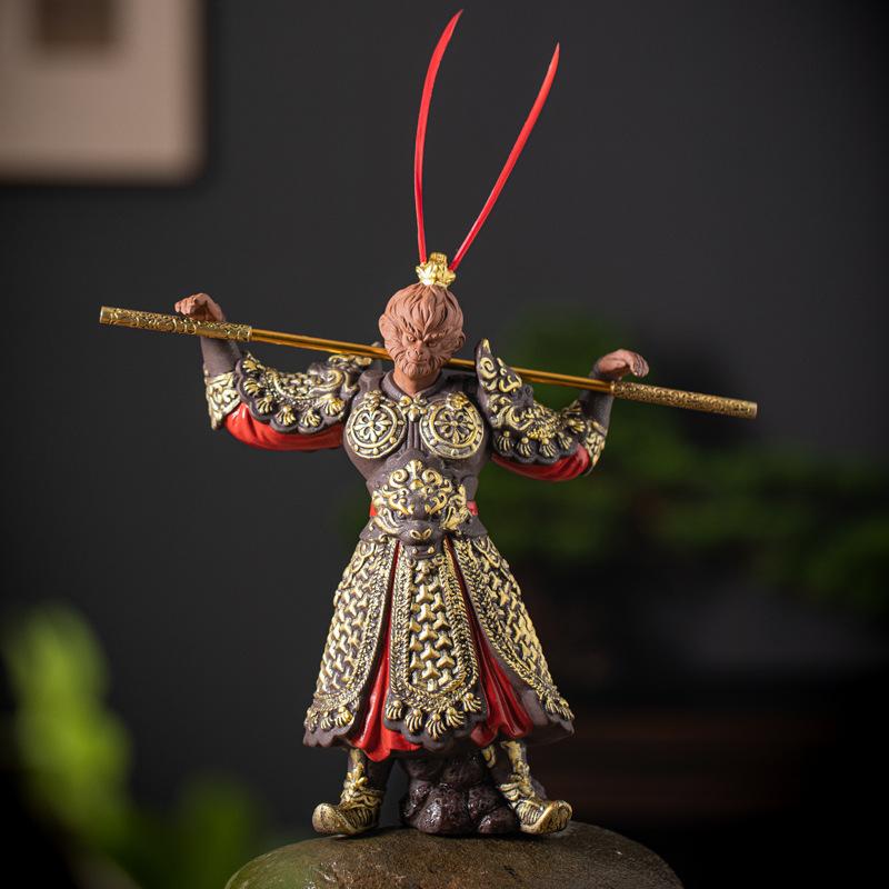 Keramik Sun Wukong Spiel Anime Figuren Skulpturen Statue Zuhause Wohnzimmer Zimmer Büro Tisch Dekoration und Accessoires