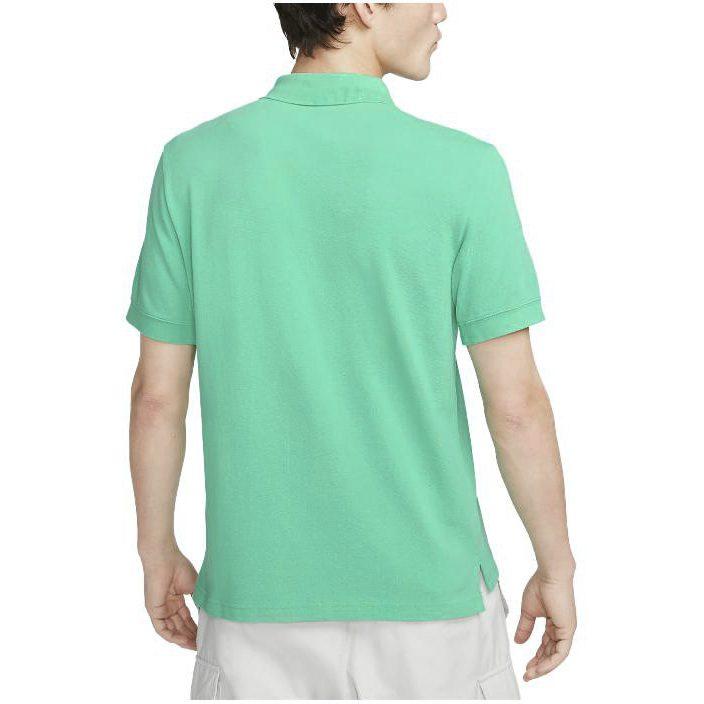 Nike T Shirts Men's Green Yellow Polo Collar Moderate Straight Fit CJ4457-363