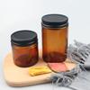 High Quality 180 Ml 380 Ml Amber Color Recycled Glass Candle Jars