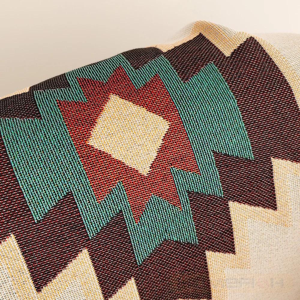 Aztec Blanket Oversized Boho Throw Blanket with Fringe Southwestern Geometric Tapestry Vintage Woven Throw Blankets Double-S