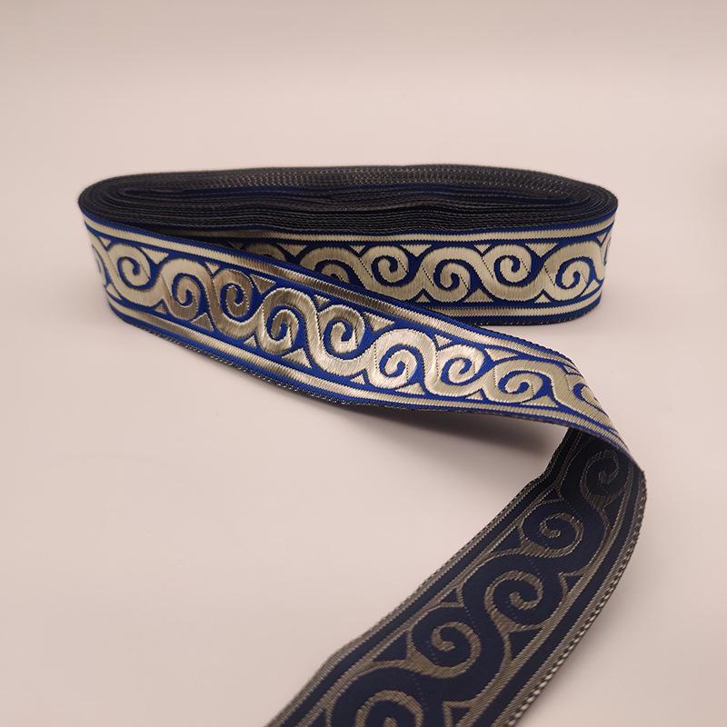 Ethnic Jacquard Lace Trims for Neckline, Cuffs, and Skirt Edging.
