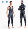 Pánský 3mm rychleschnoucí lovecký a surfařský oblek - Dvoudílný chladuvzdorný opalovací oblek pro freediving