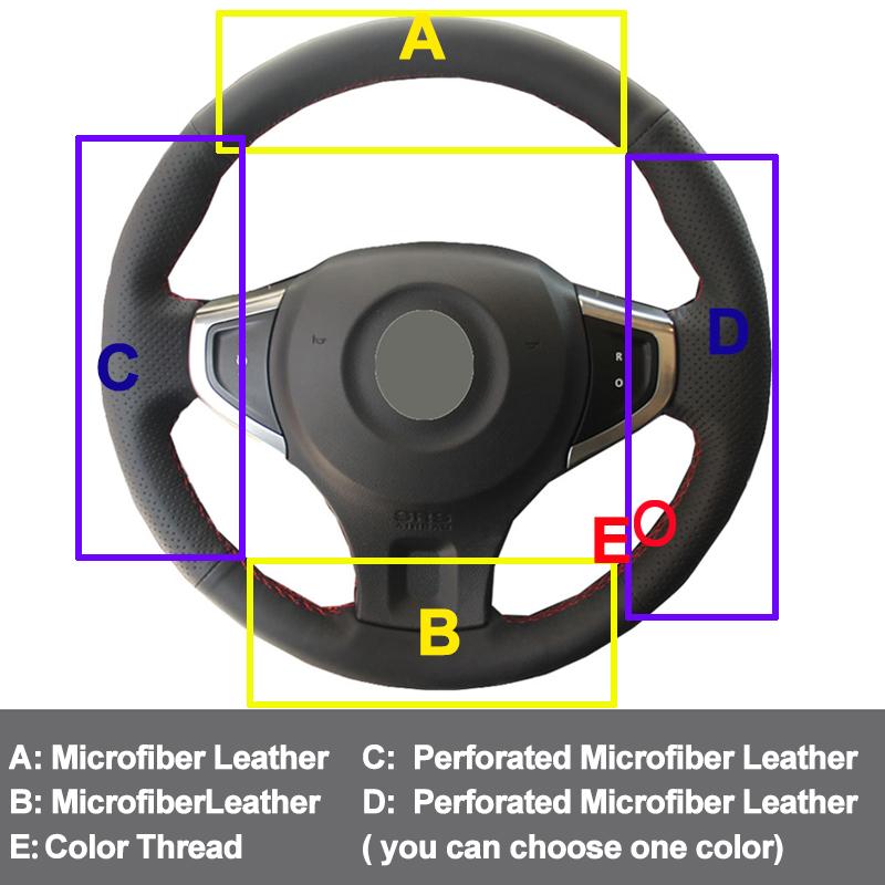 Car Auto Steering-Wheel Cover For Renault Koleos 2008-2016 Renault Samsung QM5 2007-2014 Funda Volante 2009 2010 2011 2012 2013