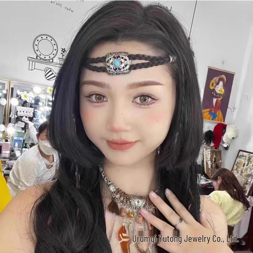 Exotic Men's & Women's Ethnic Headbands: Mongolian Tibetan Woven Tassel Hair Ties & Headwear.