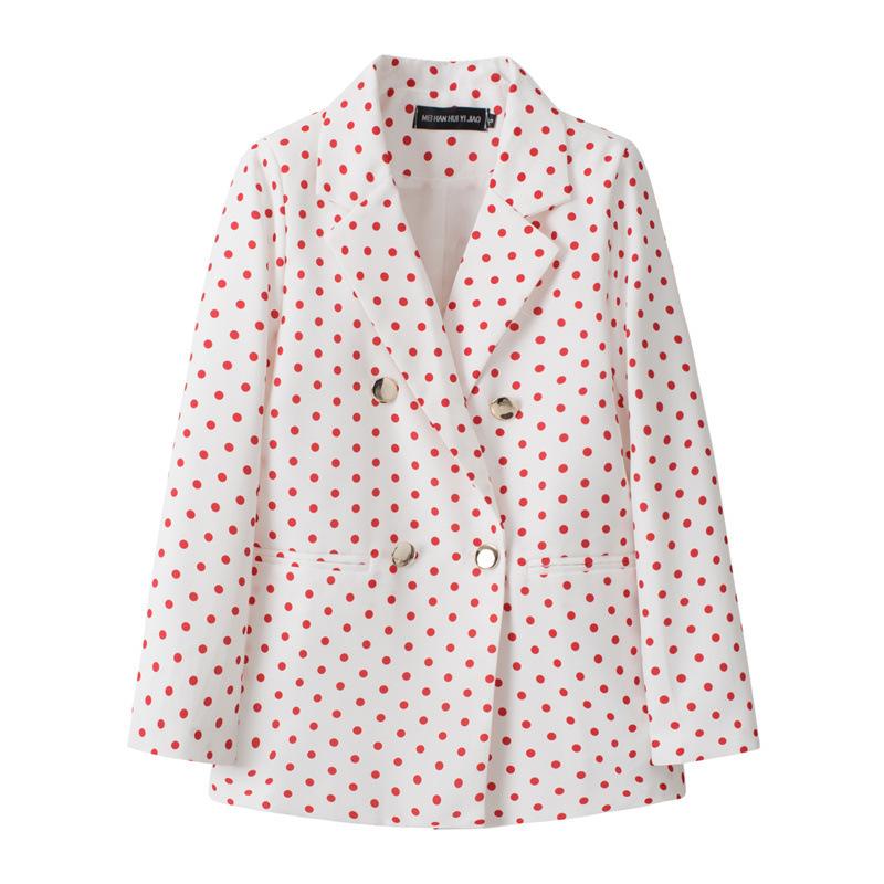 Women Long Sleeve Blazer Jacket Lapel Double Breasted Gold Button Loose Fit Office Casual Suit Outerwear Coat