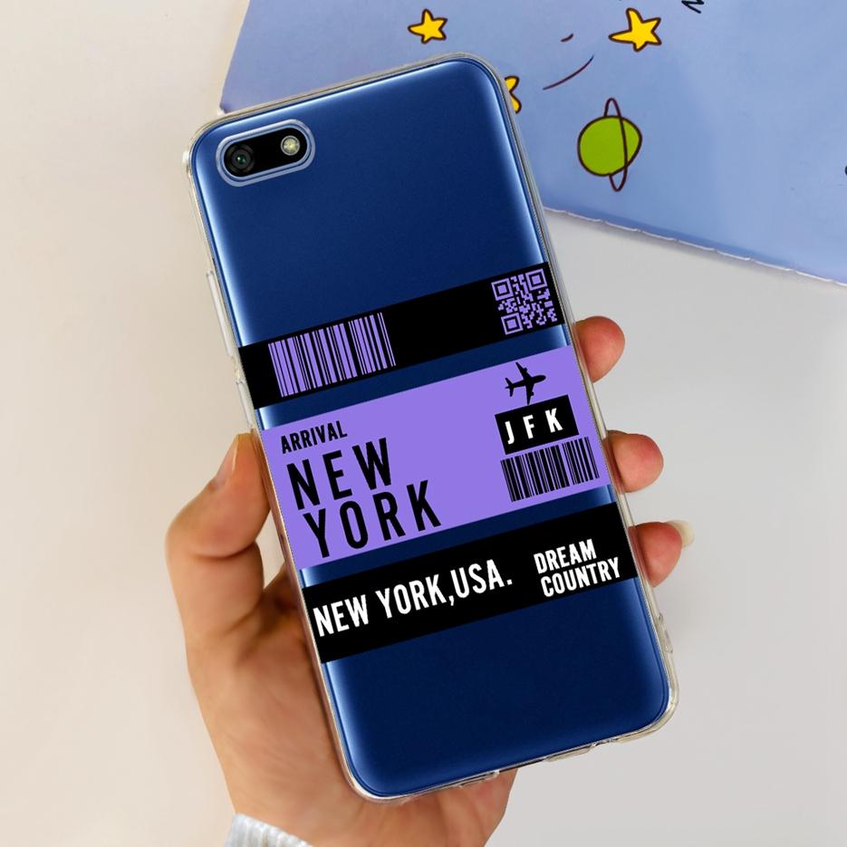 For Huawei Y5 Lite 2018 Case DRA-LX5 Luxury Painted Back Cover Clear Silicone Soft Phone Case For Huawei Y5 Prime Y 5 2018 Shell