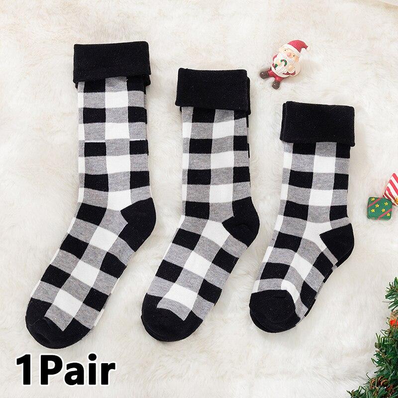Christmas Socks For Dad Mom Daughter Son Matching Clothes Outfits Christmas Adult Baby Kids Elk Cartoon Pattern Jacquard Socks