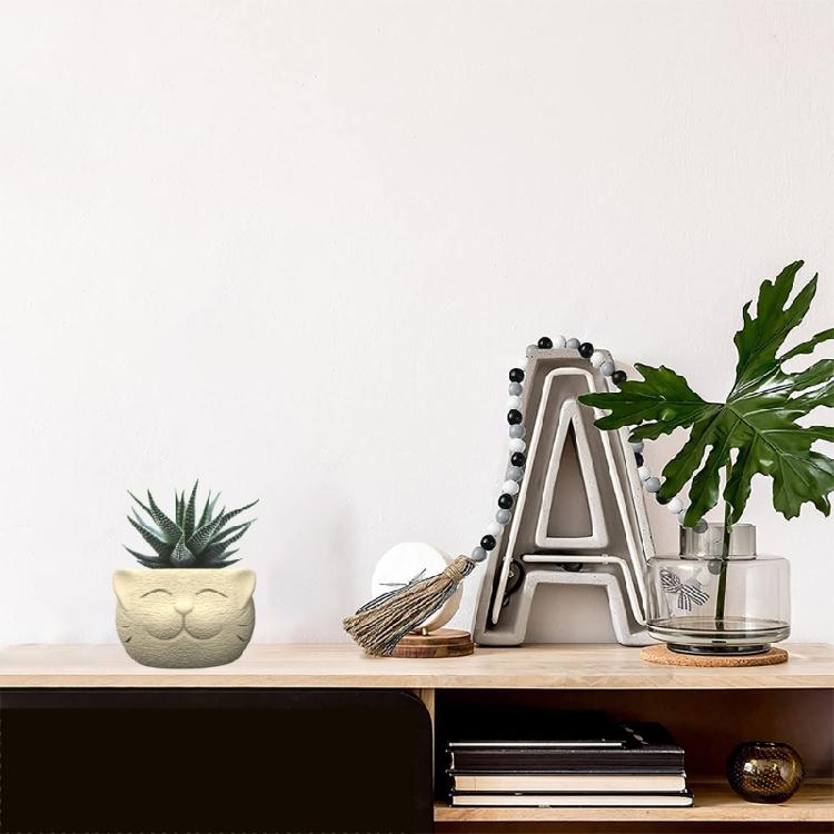 Soft Texture Cat Silicone Mould Epoxy Resin Plantpots Mould Storage Containers
