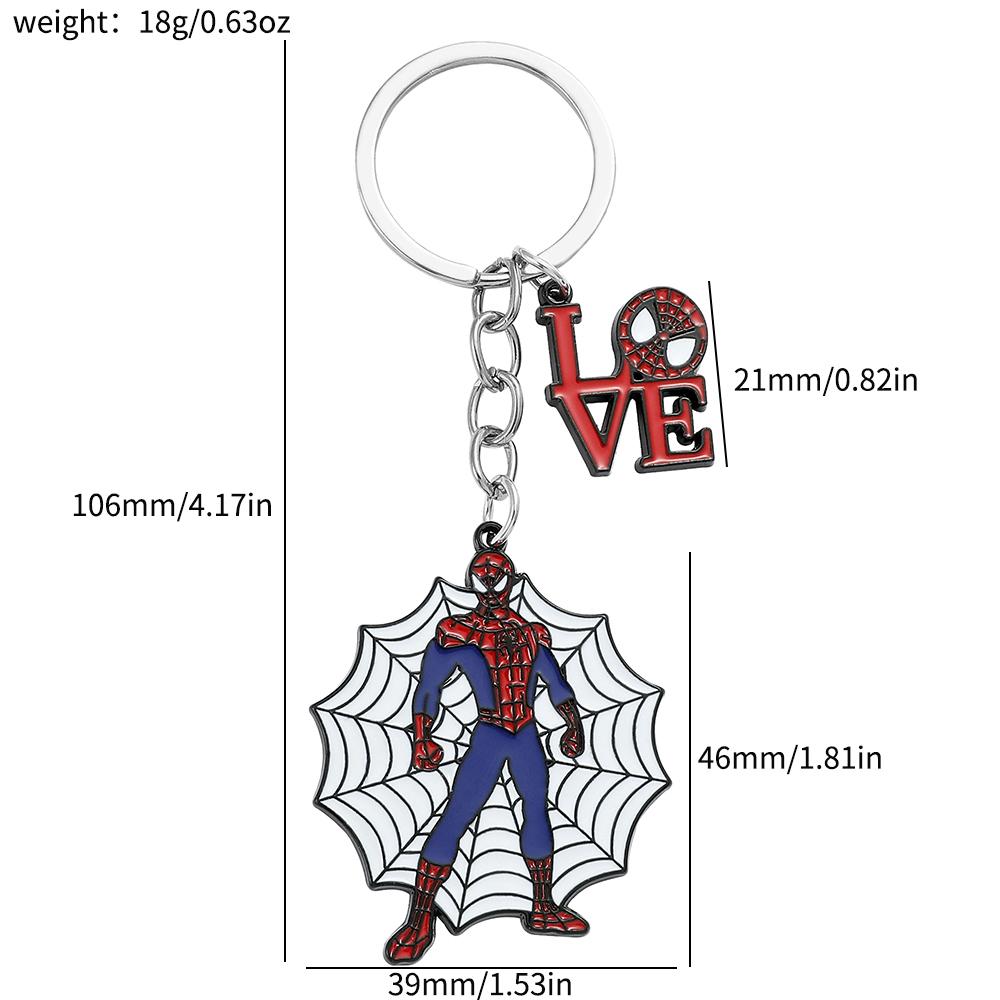 Superhero Metal Keychain Bag Avengers Pendant Thor Hammer Deadpool Spiderman Iron Man Captain America Keyrings for Carry Mini Lightweight Portable