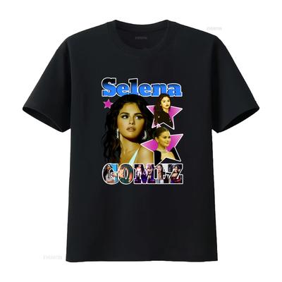Selena Gomez Cotton T Shirt for S 4XL FR920 Soft Designer Clothes Streetwear Unisex Casual Ver