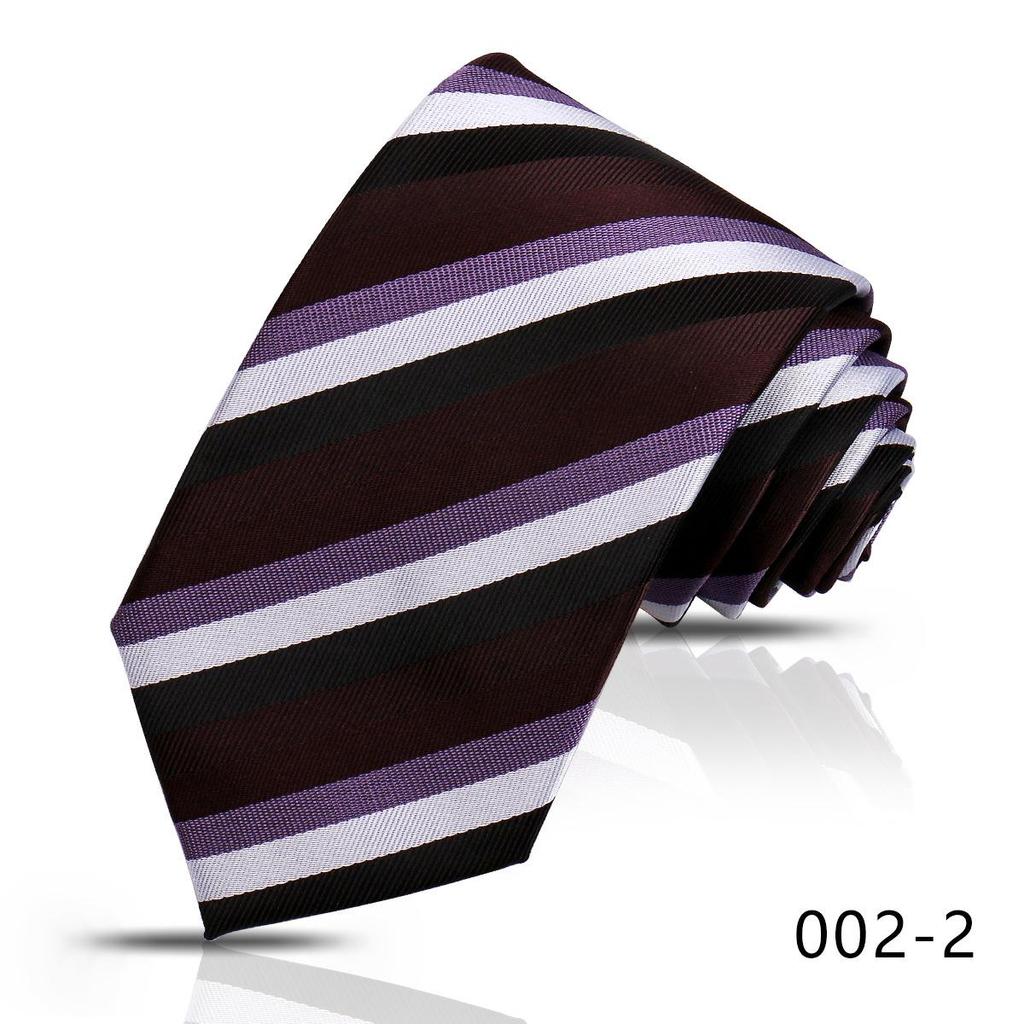 Hochwertige Herren-Seidenkrawatte, 8 cm breit, für Business und Hochzeitsanzug, mit diagonalen Streifen und Karomuster