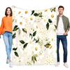 Floral Pattern Throw Blanket Soft Cozy Bed Sofa Cover Lightweight Home Decor Gift for All Seasons