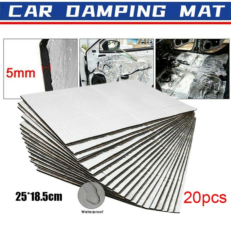 5/10 Sheets Car Sound Deadener Heat Insulation Mat for Auto Van Sound Proofing Deadening Insulation Mat Car Hood Noise Insulator