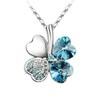 Four Pendants Necklaces Crystal Silver Plated Jewelry For Women