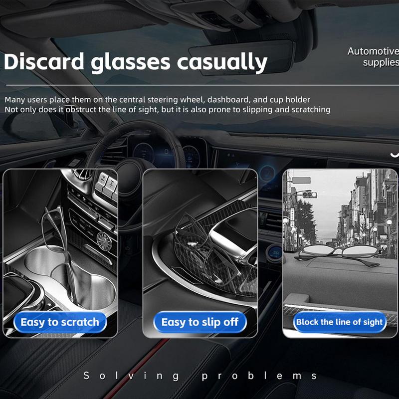 Car Glasses Holder Car Sunglass Holder Clip For Visor Vehicle Interior Eyewear Organizer Safe Driving Storage Clamp For Men