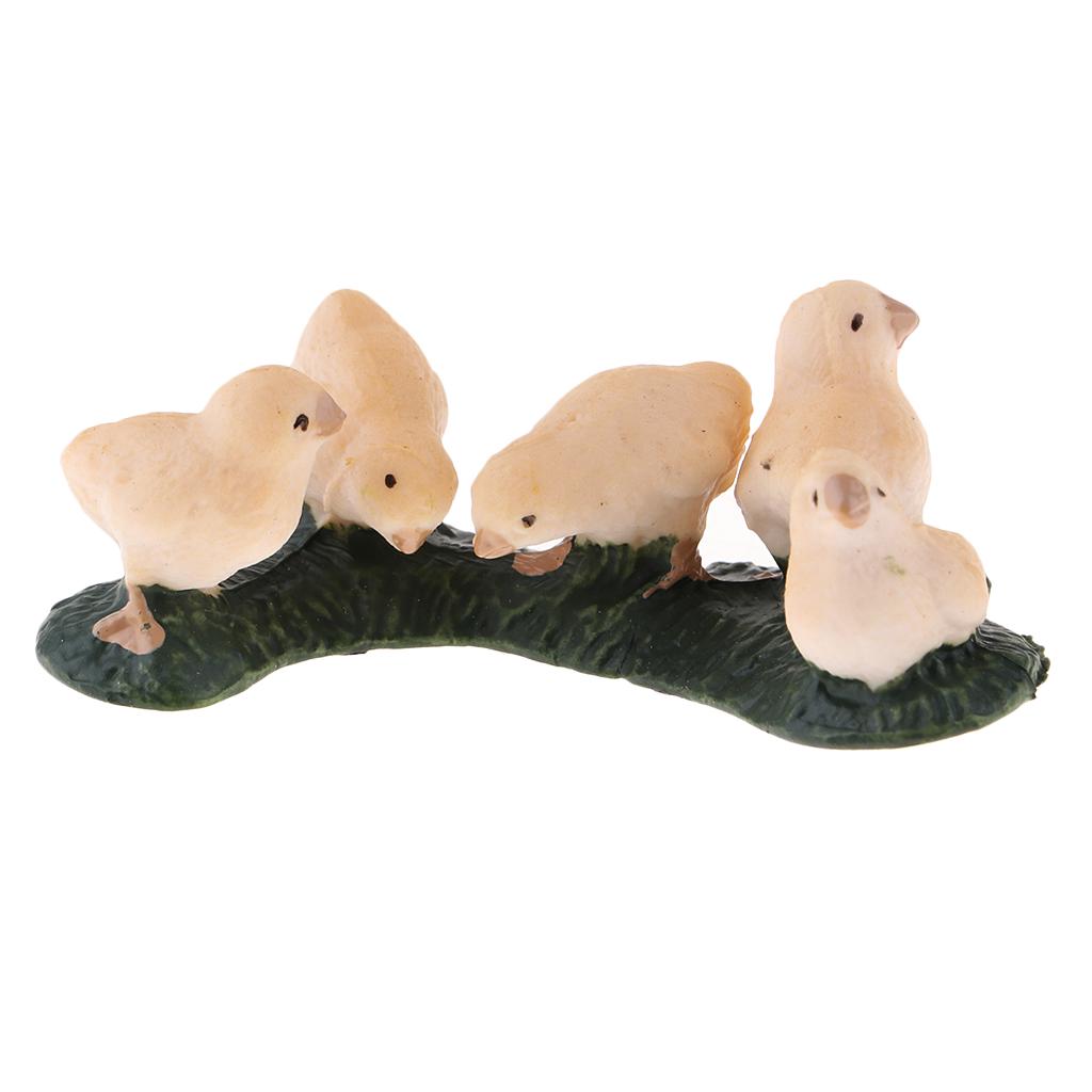 Juego De Figuras De Animales De Simulación De Gallina De Juego De Figuras De Animales De Simulación De Gallina De