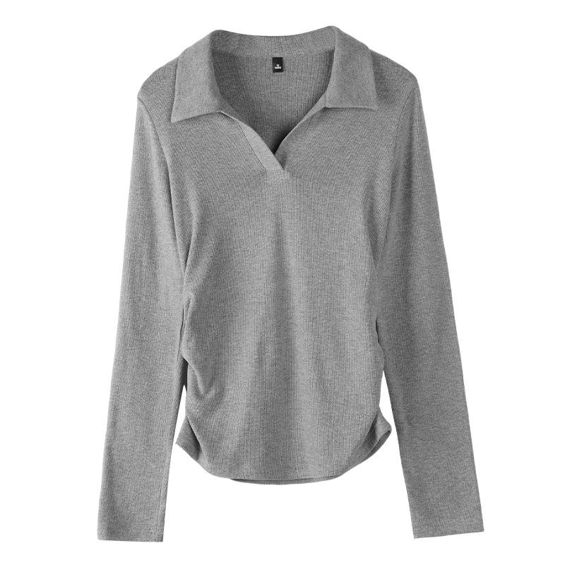 

2025 Women s Slim Fit Long Sleeve Turn-Down Collar Shirt XL