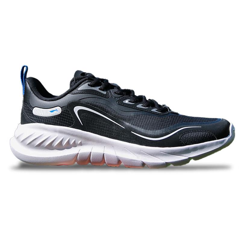 New LiNing Lightweight Rebound Low Top Casual Running Shoes Men's Black White ARSU105-5