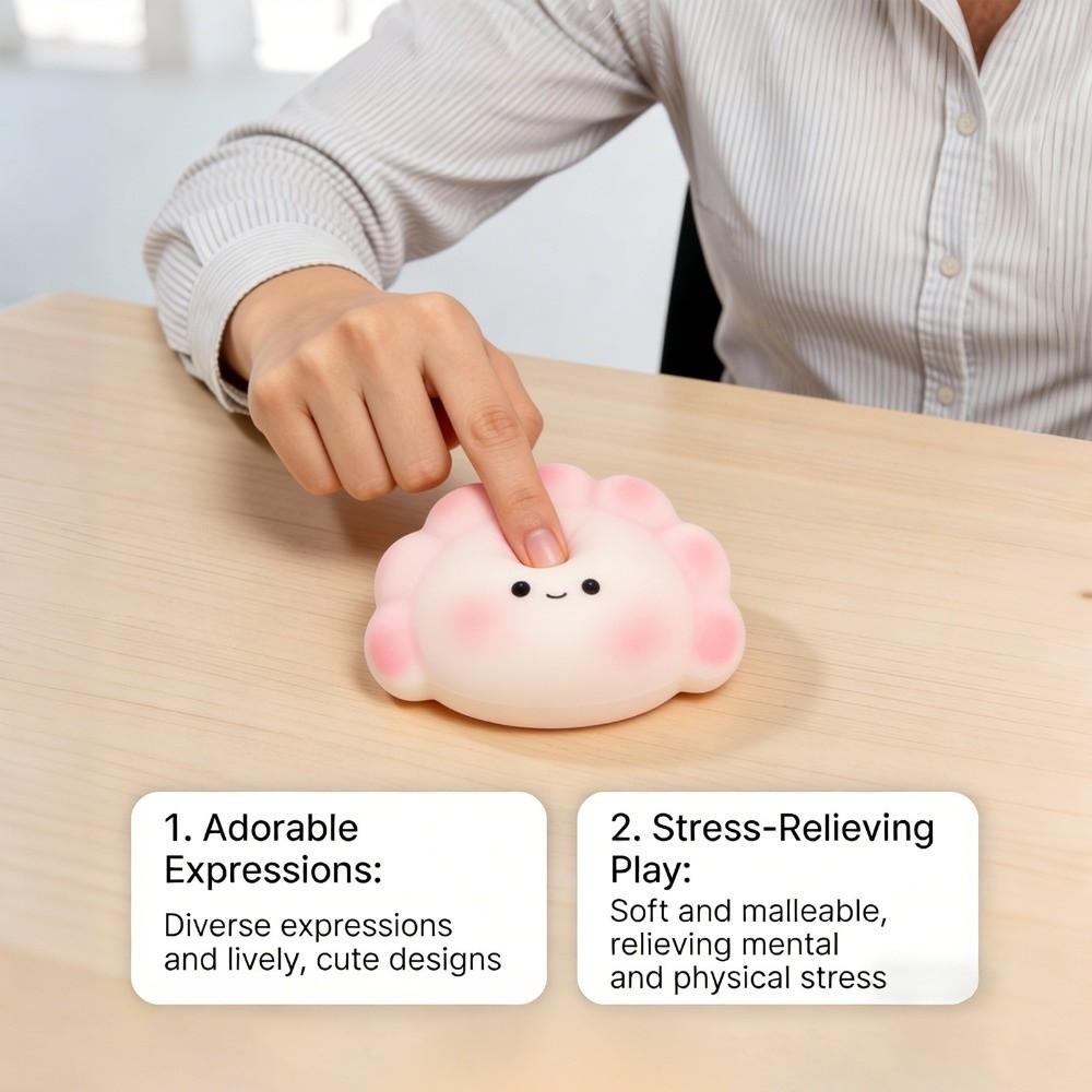 Kawaii Soft Slow Rising Dumpling Slow Rising Gift Sensory Fidget Toy Stress Relief Dumpling Stress-Relieving Toy Adults