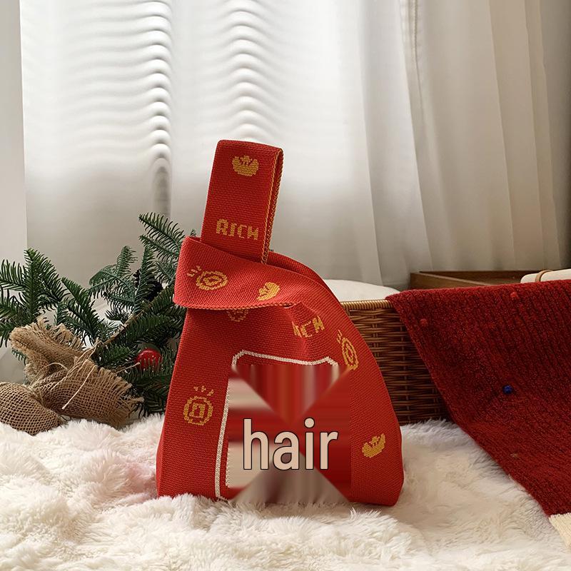 2025 Year of the Snake Knitted Festive Gift Bag: Creative and Practical for Weddings, Company Gifts, and Candy Souvenirs.