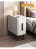 Solid Wood Light Luxury Ultra-Narrow Bedside Cabinet, 20cm Wide, Multi-Layer, Fully Assembled for Small Spaces