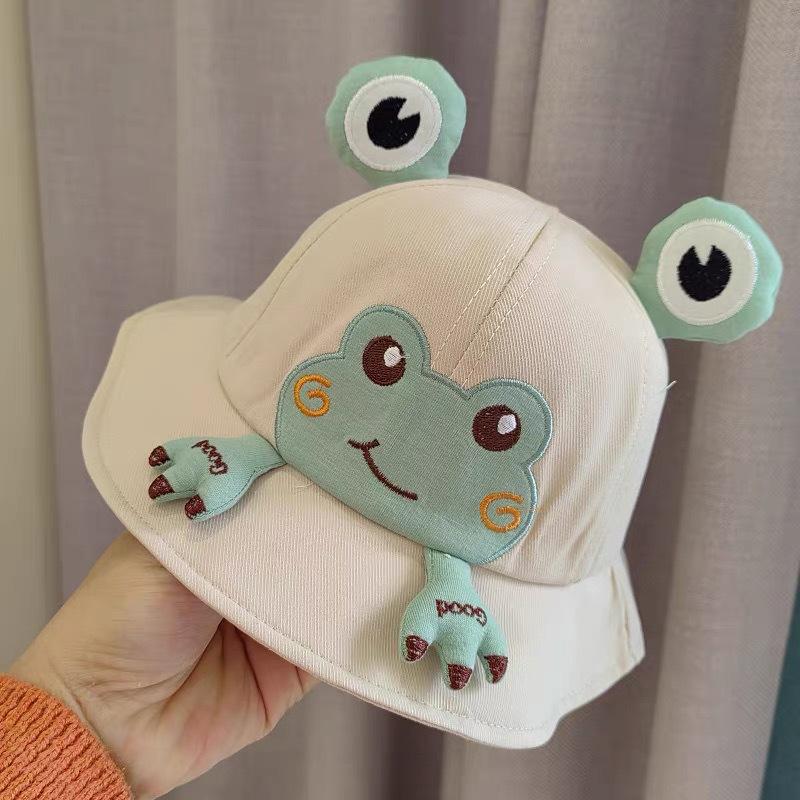 Children s Sun Protection Frog Fisherman Hat - Cute Boys  Sun Hat - Breathable Sun Hat For Girls Summer Hat circumference 48cm