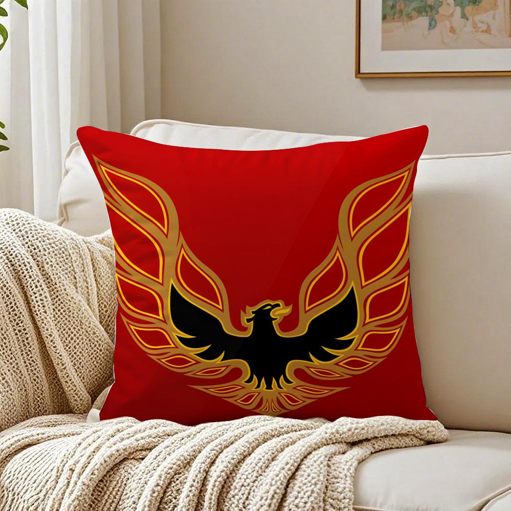 Golden American Car P-Pontiaces Cushion Cover Linen Pillowcase Soft For Sofa Bed Home Room Decor