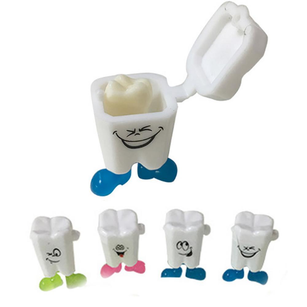 10PCS Baby Tooth Box Cute Cartoon Kids Teeth Organizer Plastic Milk Teeth Storage Box Save Collect Case First Tooth Mini Gift