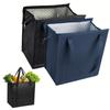 Large Insulated Reusable Grocery Bag With Zipper Front Pocket 6.5L Keep Cool Warm For Hours Shopping Camping Picnic Fishing