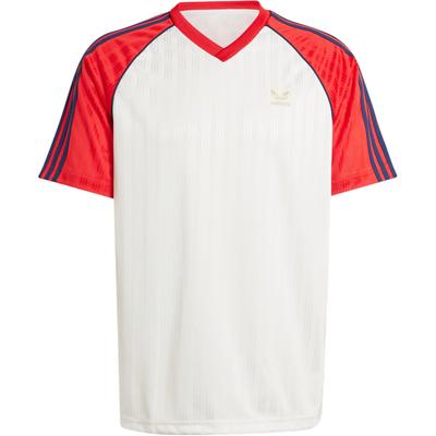 Originals Sst Konstruert Polyester Jersey Stripet Fargeblokk V-hals Kortermet T-skjorte Herre Topper Lys-Karminrød IY4857