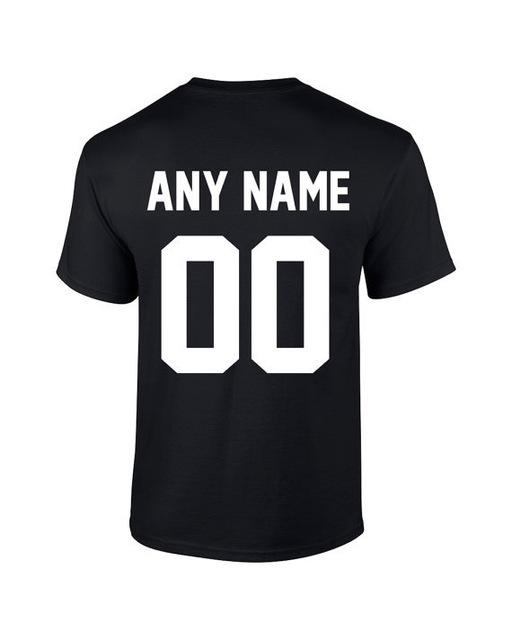

Футболка с индивидуальной печатью, с вашим ИМЕНЕМ И НОМЕРОМ, модная, высококачественная, с принтом, с круглым вырезом, 100% хлопок, европейский размер 4XL