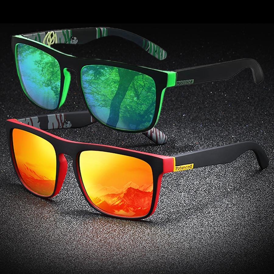 2 Pieces Fashion Vintage Square Sports Sunglasses Men Women Driving Fishing Brand Designer Sun Glasses Retro Man Eyewear UV400